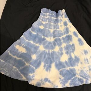 Blue Tie-Dye A-Line Women's Skirt